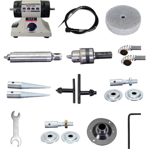 220V Multi-Function Bench Lathe Wood Rock Electric Cutting Engraving Polishing Machine Jade Grinding Machine 800W 10000RPM