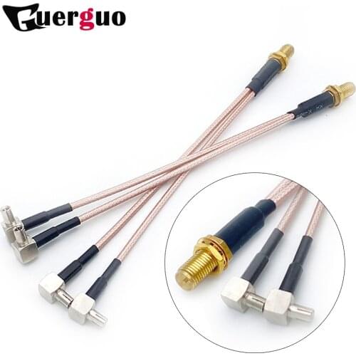 3G 4G antenna Extension Cable RP SMA Female to Dual TS9 Y Type Splitter Combiner RF Coaxial Pigtail Cable for 3G 4G Modem router