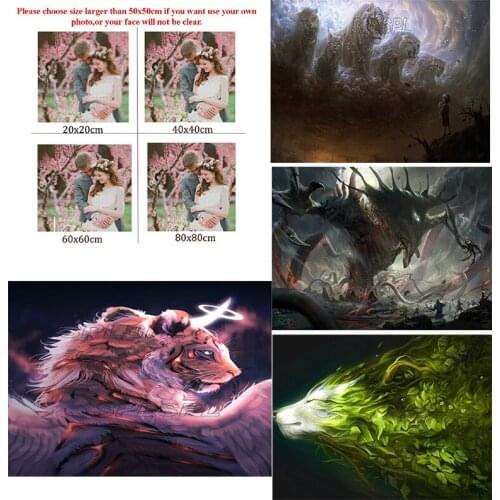 5D Diy Diamond Painting Beast of The Century Full Drill Cross Stitch Kit Mosaic Home Decoration Can Be Customized Rhinestones