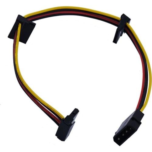 PC Hard Drive 4Pin Male IDE 1 To 3 SATA Female 15Pin Splitter Adapter Converter Power Supply Cable 3xSATA To 4Pin 18AWG