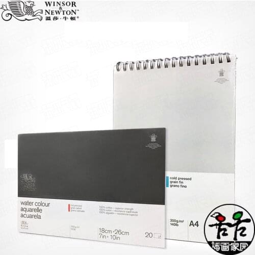 Windsor Newton Frence Watercolor Sketchbook Book Acuarelas Paper Painting Book Four-Sided Sealant Coil Medium Thick/Fine Grain