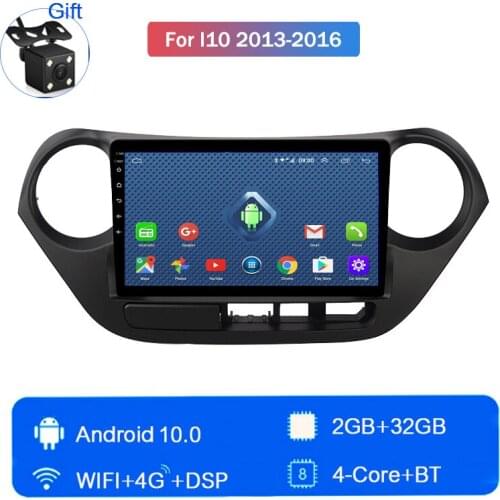 Android10 Quad Core ROM 32G Head Unit player For Hyundai i10 2013 2014 2015 2016 car GPS large-screen reversing image navigation