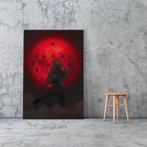Anime Naruto HD Poster Uchiha Obito Sharingan Canvas Painting Mural Wall Picture Living Room Child Bedroom Home Decor Cuadros