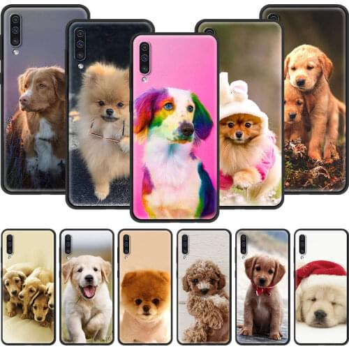 Cute Dog Phone Case for Samsung Galaxy A21S A50 A70 A12 A10 A10S A02S A20E A40 A20 A51 A71 A30 Soft Coque Capa