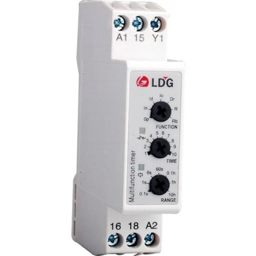 DMB51CM24 Analog Multifunction Timer Relay Module 5A 24V DC/AC-240VAC 7 Ranges Programmable Voltage Time Relay Switch Din Rail