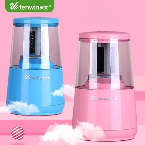 Tenwin Electric Pencil Sharpener Mechanical Electronic Pen Sharpeners For Kids Painting Drawing Stationery Art School Supplies