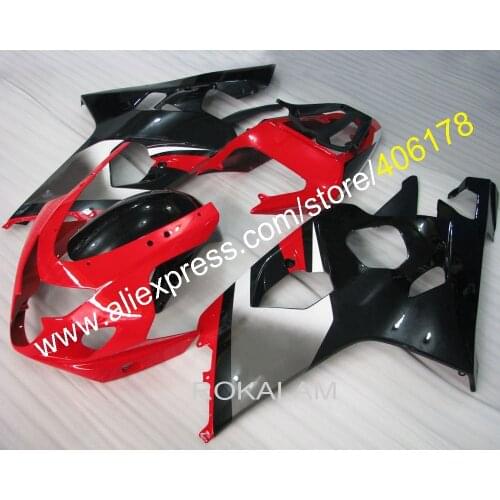 GSXR600 750 04 05 Fairing For Suzuki GSXR 600 750 2004 2005 Red Gray Black Bike Body Kits (Injection Molding)