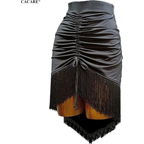Latin Skirt Dance Costume Waltz Dress Dancing Competition Dresses Wear Standard Costume Fringe Tango Latina D1043 Ruffled Hem