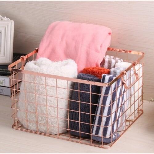 Metal Storage Basket Organizer Storage Bucket For Clothes Toy Container Large Capacity Home Organizer Sundries Bath Laundry Bags