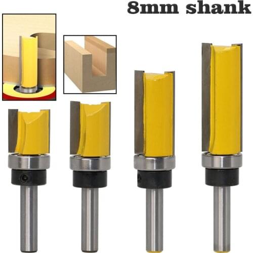 8mm Shank Mortising Router Bits Set Milling Cutter Profile Trimming Tool Straight Edge Engraving Machine Wood Cutter Woodworking