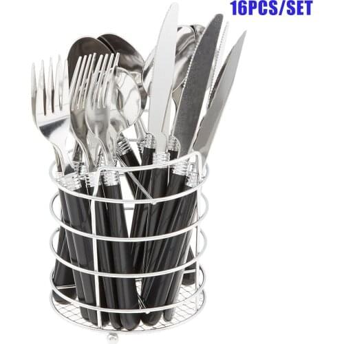 16 Pcs Tableware Set Stainless Steel Cutlery Spoon Four-Piece Set For Home Tableware Household Supplies Flatware Set