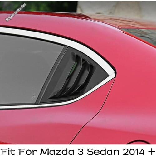 Lapetus Rear Quarter Window Louvers Scoops Side Vent Cover Trim Plastic For Mazda 3 Sedan 2014 - 2018 Modification Accessories