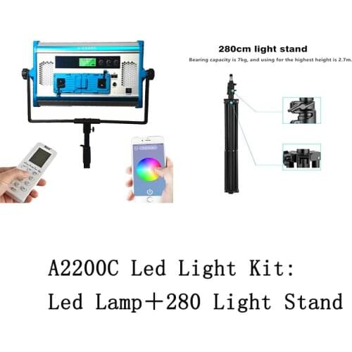 Pro APP Control RGB LED Lamp Photography Continuous Lighting DMX Compatible Photo Studio Video Film Light + tripod