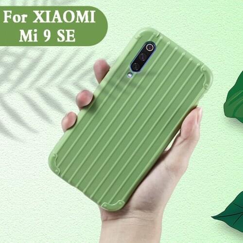 Luxury Luggage For xiaomi mi 9 se case Fashion Cute Suitcase Trunk TPU phone Silicon Back Cover For xiaomi mi 9 se Coque armor