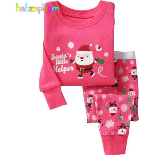 Christmas Pajamas Baby Boys Clothes Tops+Pants 2pcs girls suits Kids Tracksuits Children Sleepwear Toddler Clothing Sets BC1167
