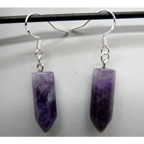 Natural stone Turquoises Quartz crystal tiger eye Hexagonal charms Earring for diy Jewelry making Earring Pendant Accessories A8