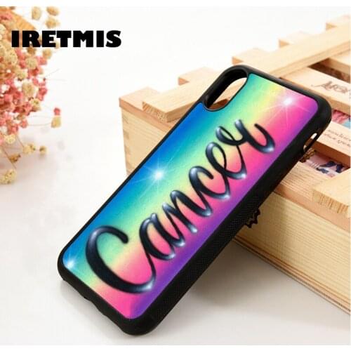 Iretmis 5 5S SE 2020 6 6S Silicone Rubber Phone Case Cover for iPhone 7 8 Plus X Xs 11 12 MINI Pro Max XR Cancer
