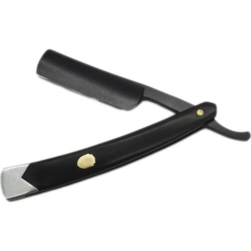 Men Shaving Barber Tools Hair Razor & Blades Antique Black Folding Shaving Knife Stainless Steel Straight Razor