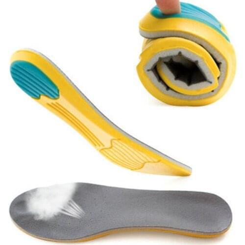 Sports Insoles EVA Men Adults For Military Train Run Silicone Gel Insoles Autumn Winter Memory Cotton Shock Absorption Shoe Pad