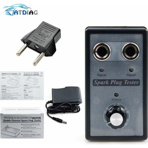 Car Spark Plug Tester Ignition Testers Automotive Diagnostic Tool Double Hole Analyzer for 12V Gasoline Vehicles Petrol Car