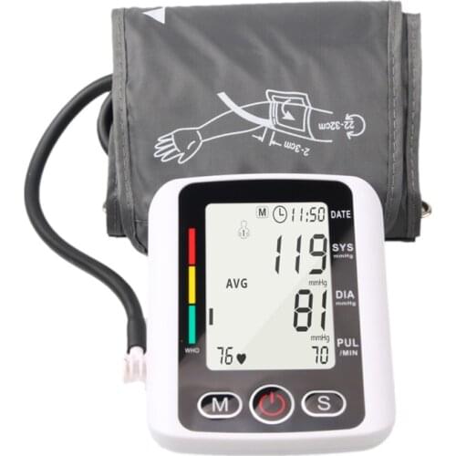 Smart Wrist Blood Pressure Monitor Home Pressure Monitor Portable Arm Pulse Measurement Tool Health Care with Voice Function
