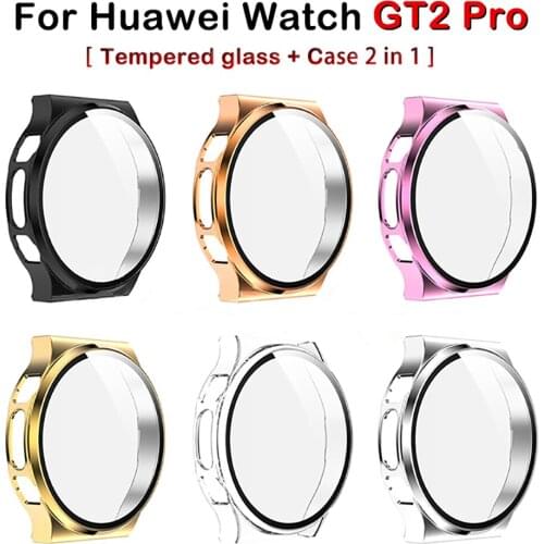 Protective Case For Huawei Watch GT 2 Pro ECG TPU Cover Bumper With All-Around Screen Protector Smart watch Accessories