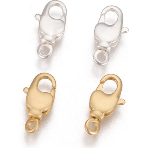 50pcs Brass Swivel Lobster Claw Clasps 360° Swivel Snap Hook For DIY jewelry making Accessories, Long-Lasting Plated Mix Color