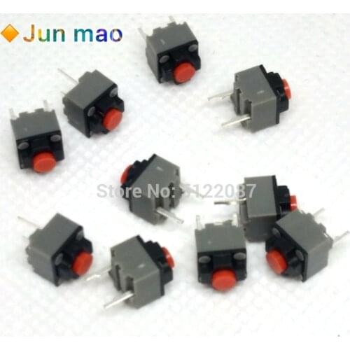 10Pcs Mute Button 6*6*7.3 Silent Button Switch Wireless Mouse Wired Mouse Button Light Touch Micro Mouse Switch 6x6x7.3 2Pin