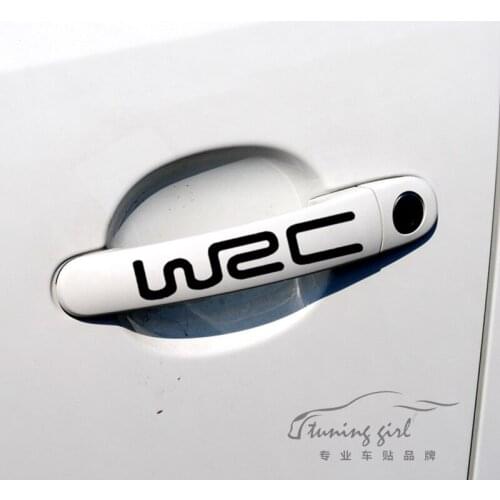 10CM*2CM WRC Rally Racing Sports Creative Decoration Decals For Door Handle Vinyls Auto Tuning Styling D10