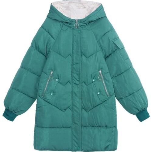 2020 Fashion Women Winter Hooded Thicken Warm Coat Plus Size Cotton Padded Jacket Female Long Parka Casual Loose Female Outwear