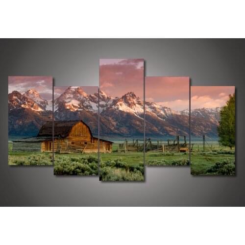 5 Joint Print Barn Rock Canvas on Room Deco Print Poster Image Free Shipping