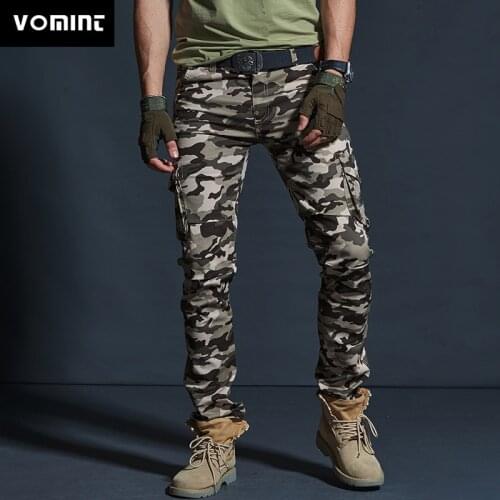 Vomint Mens Military Style Cargo Pants Men Waterproof Breathable Male Trousers Joggers Army Pockets Casual Pants Plus Size