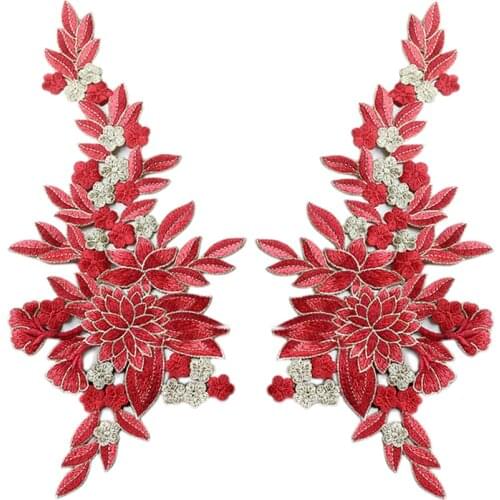 Ethnic Sewing Flowers Applique Embroidered Patches for Clothes Badges Craft Custom Decorative Lace Dress T Shirt Bag Accessories