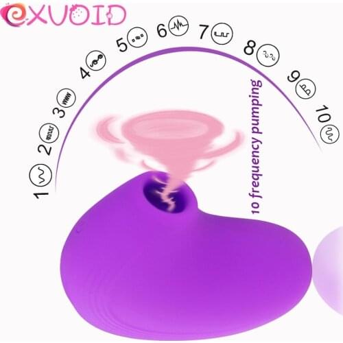 EXVOID Nipple Sucker Oral Sex Toys for Women Clitoris StimulatorSucking Vibrator Breast Massager Strong Vibration Silicone