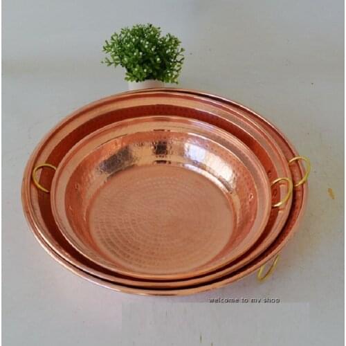 Handmade Pure Copper Pot Deep Handle Hot Pot Healthy Large Capacity