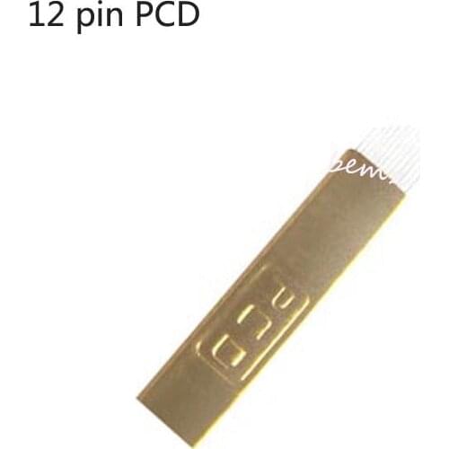 Tattoo Blade Needle 50PCS PCD 12 Pin Permanent Makeup Eyebrow Tattoo Microblading Needles For 3D Embroidery Manual Tattoo Pen