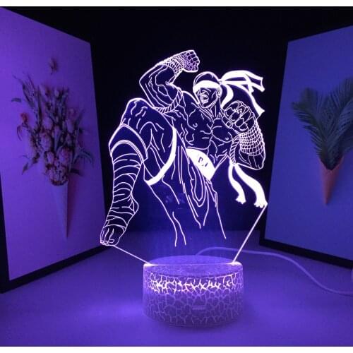 Game League of Legends Figure The Blind Monk 3D LED Lamp Neon Colorful Night Lights Gift Friend Room Decor Table Lamp