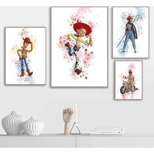 Disney Cartoon Toy Story Canvas Paintings on Movie Poster and print Abstract Wall Art Picture for Living Kids Room Home Decor