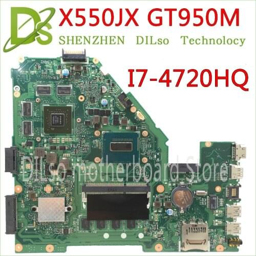 KEFU X550JX For ASUS X550JK X550JD ZX50J X550JF A550J X550JX FX50J Laptop Motherboard I7-4720HQ GTX950M-4G original Motherboard