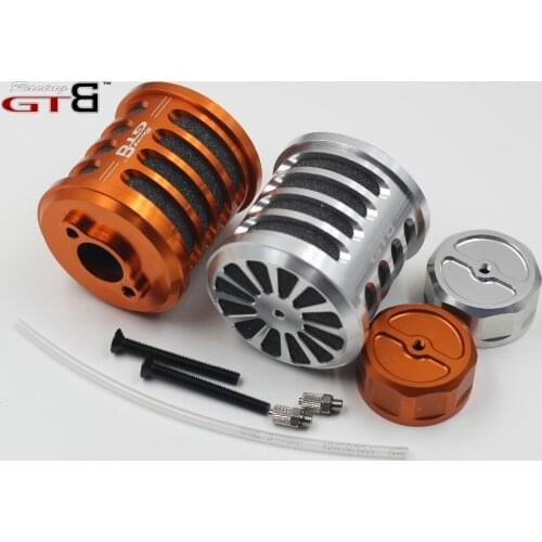 GTBracing RCSQUARE Alloy Air Filter kit with gas cap for HPI KM Rovan Baja 5B 5T SS