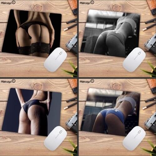 Mairuige Sexy Ass Mouse Pad Natural Rubber Material Waterproof Desk Gaming Speed Mousepad Desk Mats for dota LOL 22X18CM/29X25CM