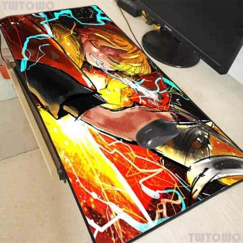 Anime Demon Slayer Kimetsu No Yaiba Extra Large Mouse Pad Big Computer Gaming Mousepad Locking Edge Gaming Mouse Mat