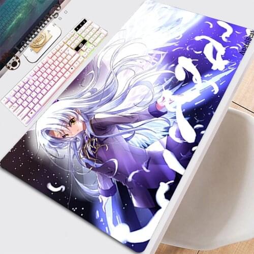 Mouse Mats Pads Large Pc Gamer Complete Mause With Gaming Computer For Desk Xxl Mousepad Company Mat Anime Keyboard Angel Beats