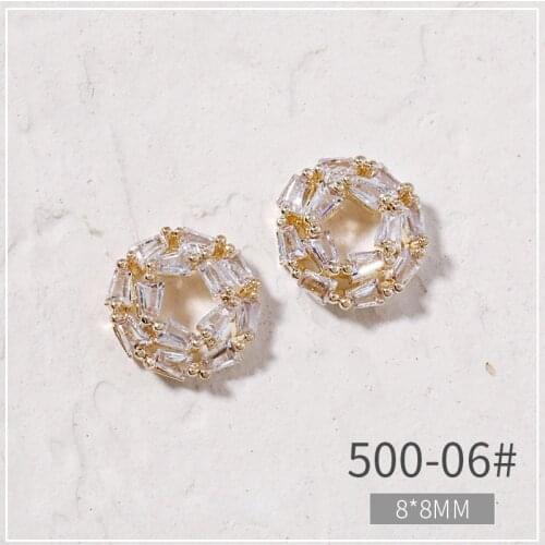 10pcs Luxury Round Zircon Crystals Rhinestones Nail Art Decorations Jewelry Nails Accessories Decor Decoration Charms Supplies