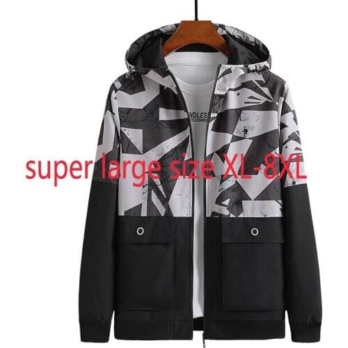 New Arrival Fashion Mens Autumn Style Men Hooded Jacket Young Casual With Nood Loose Plus Size XL 2XL 3XL 4XL 5XL 6XL 7XL 8XL