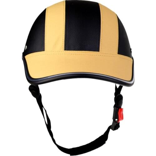 Motorcycle Helmet Horse Riding Cycling Baseball Style Protective Hat Foam Padding PU Helmet with Visor