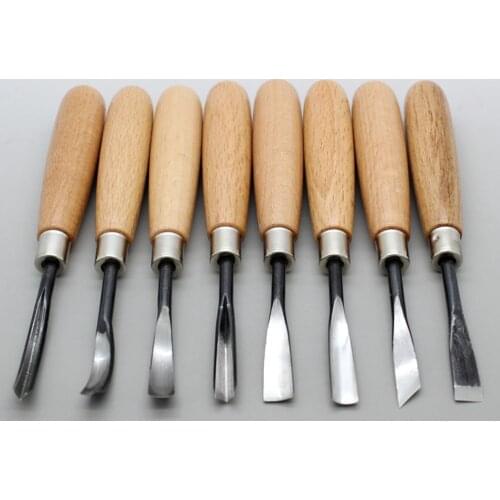 8Pcs Woodpecker Wood Carving Tools Chip Detail Chisel set Knives tool sculpture manual Made DIY tools