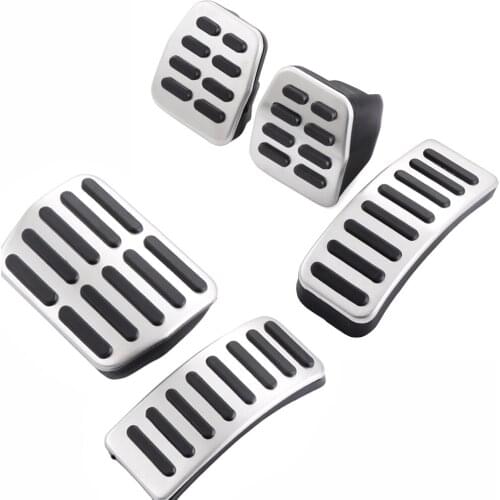 Stainless Steel MT AT Gas Pedal Pads Car Pedal Cover FOR VW POLO 9N3/6R JETTA GOLF MK4 BORA VENTO SKODA Seat Ibiza Leon Toledo