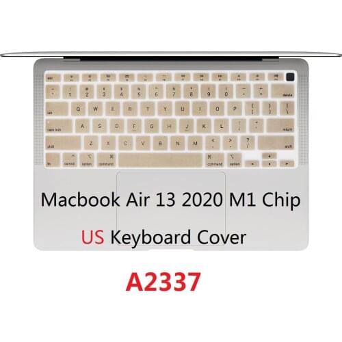 US Layout for Macbook Air 13 2020 M1 Chip A2337 Keyboard Cover Silicon For Macbook M1 Chip Air 13 2020 keyboard Skin Protector
