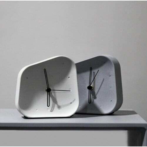 Creative Simple Style Silent No tickin Desk Table Alarm Clock Living Room Bedroom Decoration Modern Clock For Bar Coffee LF128